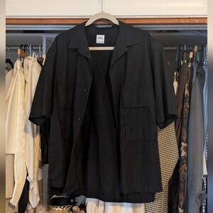 Zara Men's Black Short Sleeve Shirt